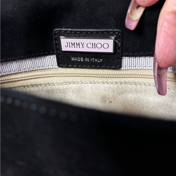 Jimmy Choo One of a Kind from the Calla Crystal-Embellished Suede Shoulder Bag - Picture 12 of 16